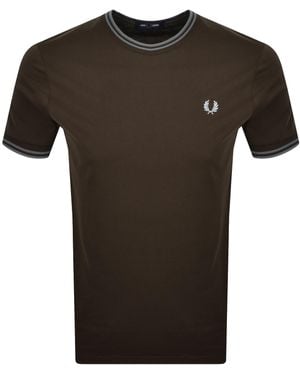 Fred Perry Twin Tipped T Shirt - Black
