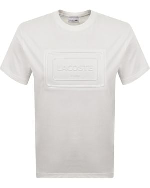 Lacoste Embossed Logo T Shirt - White