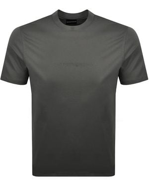 Armani Emporio Logo T Shirt - Grey