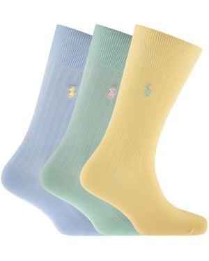 Ralph Lauren 3 Pack Socks - Blue