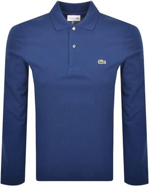 Lacoste Long Sleeve Polo T Shirt - Blue
