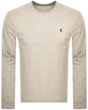 Ralph Lauren Long Sleeve Slim Fit T Shirt - Natural
