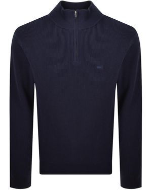 Levi's Housemark Quarter Zip Sweatshirt - Blue