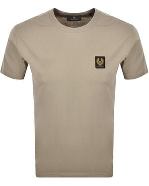 Belstaff Featherweight Logo T Shirt Dark Sand - Natural