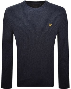 Lyle & Scott Static Marl Knit Jumper - Blue