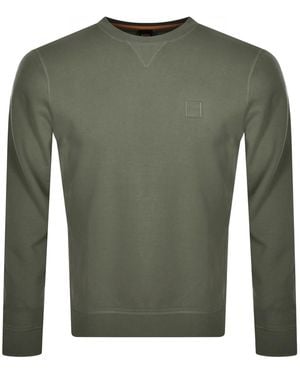 BOSS Boss Westart 1 Sweatshirt Open - Green