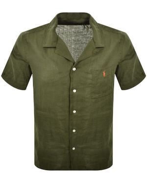 Ralph Lauren Linen Short Sleeve Shirt - Green