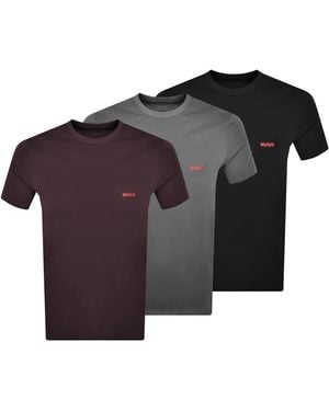 HUGO 3 Pack Crew Neck T Shirts - Multicolour