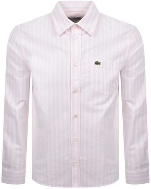 Lacoste Long Sleeved Oxford Shirt - Blue