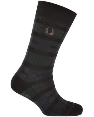 Fred Perry Tartan Socks - Black