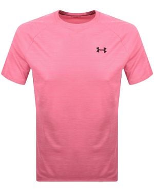 Under Armour Tech Textured T Shirt - Pink