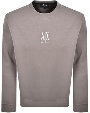 ARMANI EXCHANGE Logo Sweatshirt Driftwood - Grey