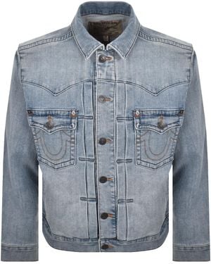 True Religion Oversized Denim Jacket - Blue