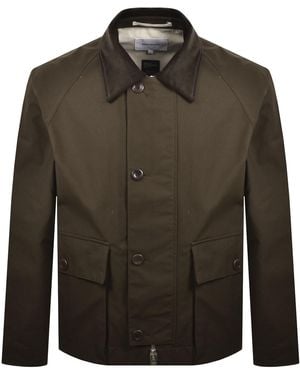 Norse Projects Holmen Wax Raglan Jacket - Green