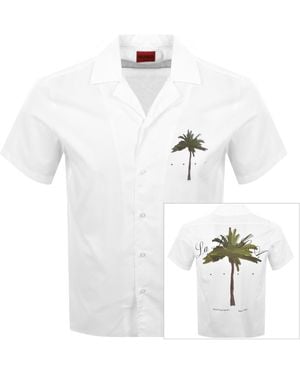 HUGO Ellino Straight Fit Shirt - White