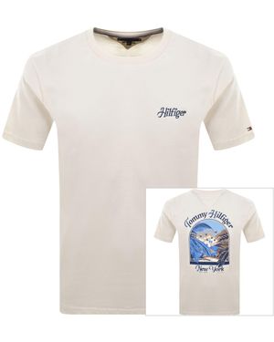 Tommy Hilfiger Logo Summer T Shirt - White