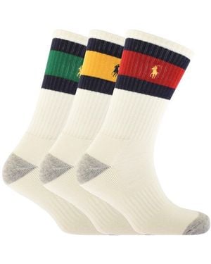 Ralph Lauren 3 Pack Classic Sport Socks - Blue