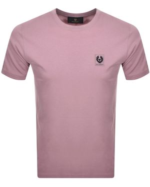 Belstaff Short Sleeve Logo T Shirt - Pink