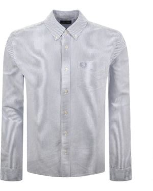 Fred Perry Oxford Long Sleeve Shirt - Blue
