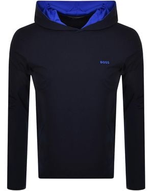 BOSS BUSINESS Boss Long Sleeve Hooded T Shirt - Blue