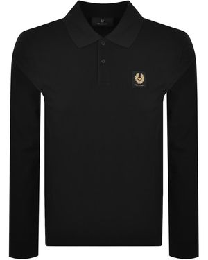 Belstaff Long Sleeve Polo T Shirt - Black