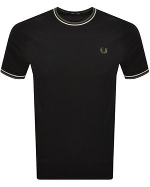 Fred Perry Twin Tipped T Shirt - Black