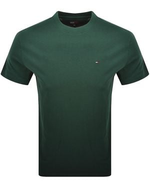 Tommy Hilfiger Flag Logo T Shirt Velvet - Green