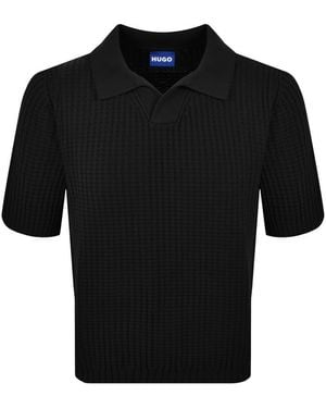 HUGO Spero Knit Polo - Black