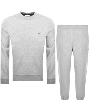 Lacoste Crew Neck Tracksuit - Gray