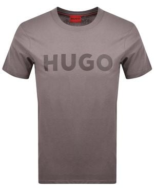 HUGO Dulivio Crew Neck T Shirt - Gray