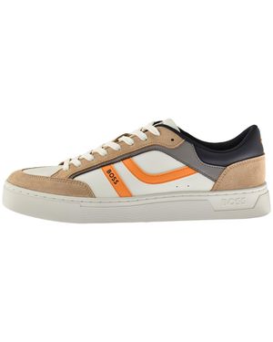 BOSS BUSINESS Boss Rhys Tennis Trainers - Natural