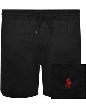 Ralph Lauren Linen Prepster Shorts - Black