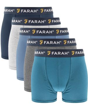 Farah Farah Darrick Five Pack Trunks - Blue