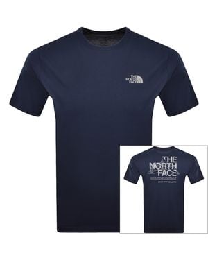 The North Face Mountain Sketch T Shirt - Blue