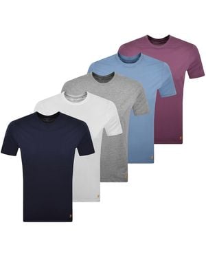 Farah Farah Merks 5 Pack T Shirts - Blue