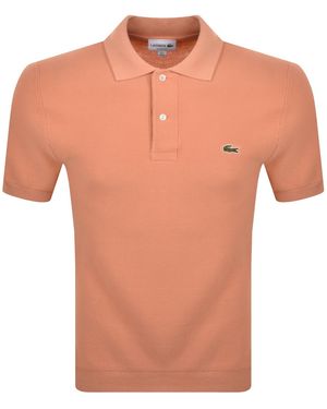 Lacoste Knit Polo Shirt Coral - Orange