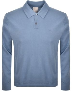 Calvin Klein Knit Polo T Shirt - Blue