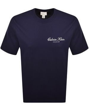 Calvin Klein Jeans Logo T Shirt - Blue