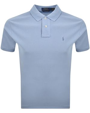 Ralph Lauren Custom Slim Polo T Shirt - Blue