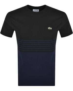 Lacoste Color Block T Shirt - Black