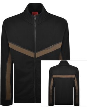 HUGO Full Zip Dingmoor Sweatshirt - Black