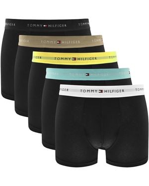 Tommy Hilfiger 5 Pack Boxer Trunks - Black