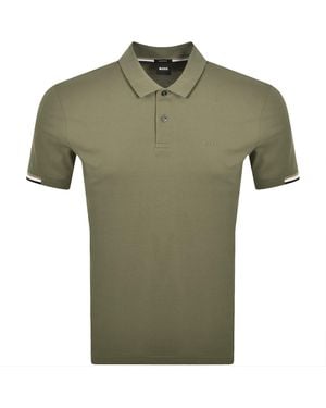 BOSS BUSINESS Boss Parlay 147 Mercerised Polo - Green