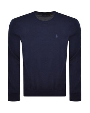 Ralph Lauren Crew Neck Knitted Jumper - Blue