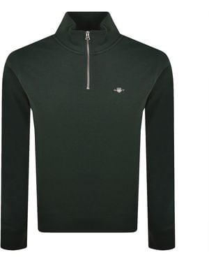 GANT Shield Half Zip Sweatshirt - Green