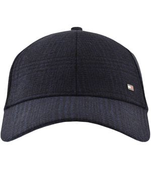Tommy Hilfiger 6 Panel Check Melton Cap - Blue
