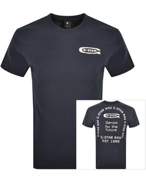 G-Star G-Star Back Graphic Arch T Shirt - Blue