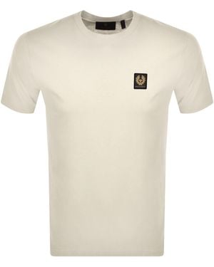 Belstaff Short Sleeve Logo T Shirt - Natural