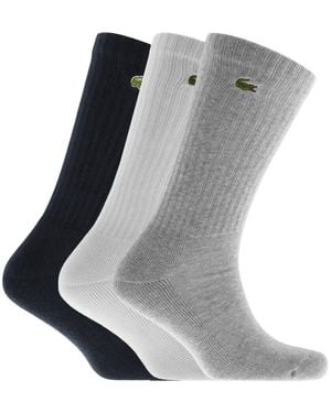Lacoste Triple Pack Ankle Socks - Gray