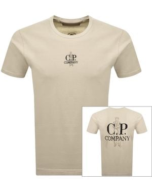 C.P. Company Cp Company Logo T Shirt - Natural